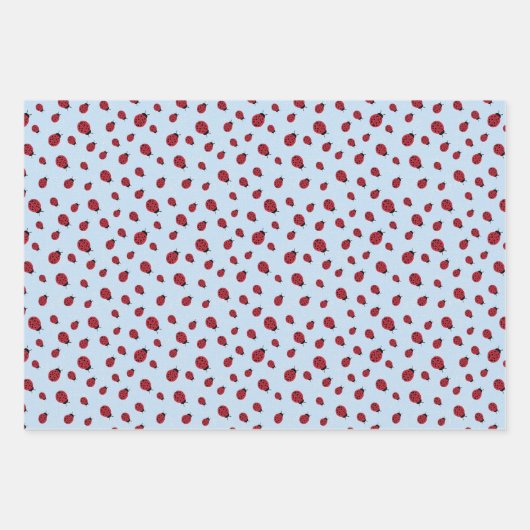 Sweet Summer Ladybugs Mixed Wrapping Paper Set Geschenkpapier Set (Vorderseite 2)