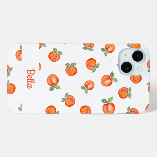 Sweet Summer Peach Muster Case-Mate iPhone Hülle (Rückseite (Horizontal))