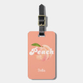 Sweet Summer Peach Muster Gepäckanhänger (Vorderseite vertikal)