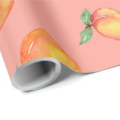 Sweet Summer Peach Muster Geschenkpapier (Rolleneckpunkt)