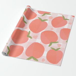 Sweet Summer Peach Muster Geschenkpapier
