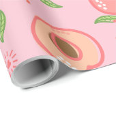 Sweet Summer Peach Muster Geschenkpapier (Rolleneckpunkt)