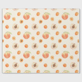 Sweet Summer Peach Muster Geschenkpapier (Flach)