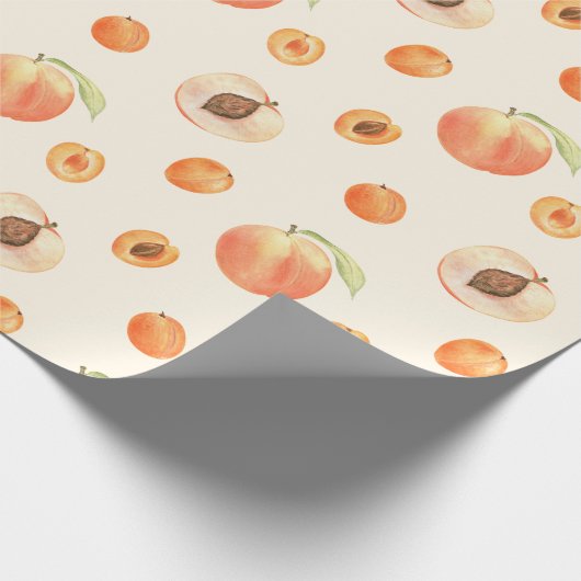 Sweet Summer Peach Muster Geschenkpapier (Ecke)