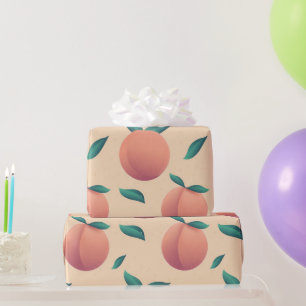 Sweet Summer Peach Muster Geschenkpapier