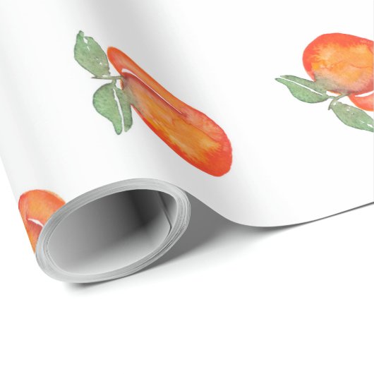 Sweet Summer Peach Muster Geschenkpapier (Rolleneckpunkt)