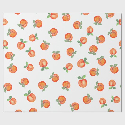 Sweet Summer Peach Muster Geschenkpapier (Flach)
