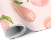 Sweet Summer Peach Muster Geschenkpapier (Rolleneckpunkt)