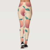 Sweet Summer Peach Muster groß Leggings (Rückseite)