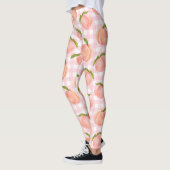 Sweet Summer Peach Muster groß Leggings (Links)