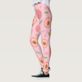 Sweet Summer Peach Muster groß Leggings (Links)