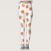 Sweet Summer Peach Muster groß Leggings (Vorderseite)