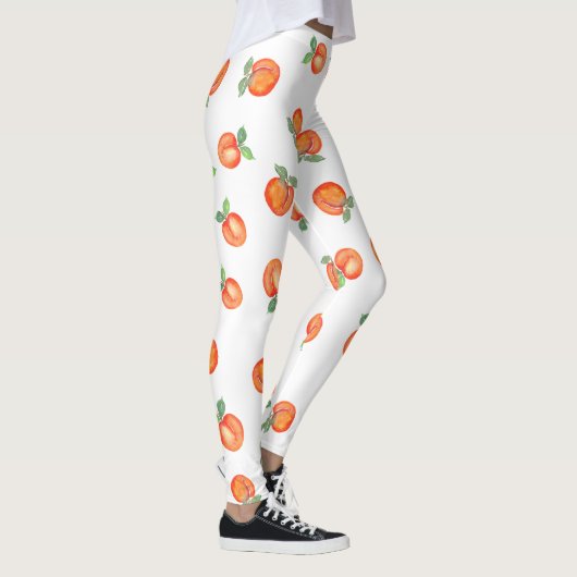 Sweet Summer Peach Muster groß Leggings (Rechts)