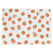 Sweet Summer Peach Muster Große Geschenktüte (Rückseite)