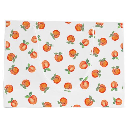 Sweet Summer Peach Muster Große Geschenktüte (Rückseite)