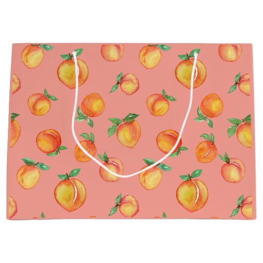 Sweet Summer Peach Muster Große Geschenktüte (Vorderseite)