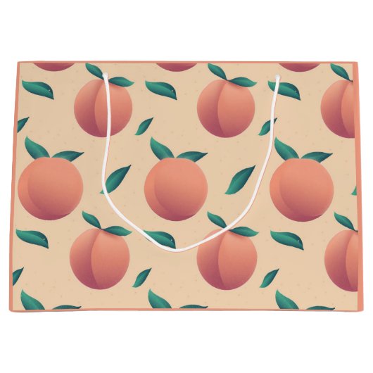 Sweet Summer Peach Muster Große Geschenktüte (Vorderseite)