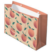 Sweet Summer Peach Muster Große Geschenktüte (Vorderseite Schrägansicht)