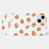 Sweet Summer Peach Muster iPhone Hülle (Rückseite (Horizontal))