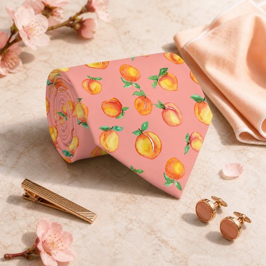 Sweet Summer Peach Muster Krawatte