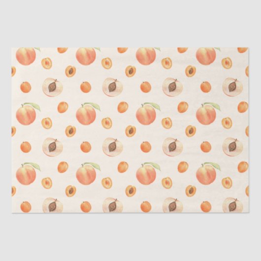 Sweet Summer Peach Muster Seidenpapier (Vorderseite)