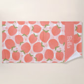 Sweet Summer Peach Muster Strandtuch (Vorderseite)