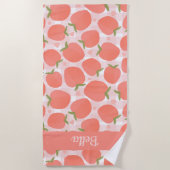 Sweet Summer Peach Muster Strandtuch (Vorderseite)