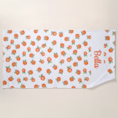 Sweet Summer Peach Muster Strandtuch (Vorderseite)