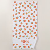 Sweet Summer Peach Muster Strandtuch (Vorderseite)