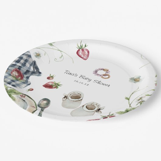 Sweet Summer Picnic | Baby Shower Paper Plate Pappteller (Schrägansicht)