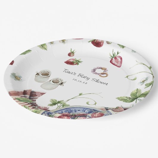 Sweet Summer Picnic | Babydusche Pappteller (Schrägansicht)