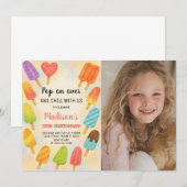 Sweet Summer Popsicle Birthday Invite Einladung (Vorne/Hinten)