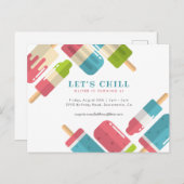 Sweet Summer Popsights Kids's Birthday Party Einladungspostkarte (Vorne/Hinten)