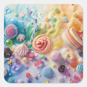 Sweet Summer Quadratischer Aufkleber