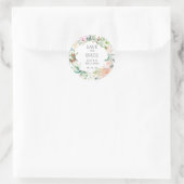 Sweet Summer Rose Garland Save the Date Runder Aufkleber (Tasche)