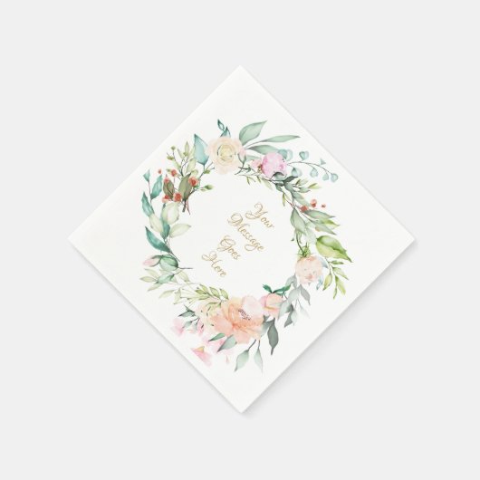 Sweet Summer Rose Gold Script Serviette (Ecke)