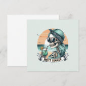 Sweet Summer Skeleton Retro Sunset Design (Vorne/Hinten)