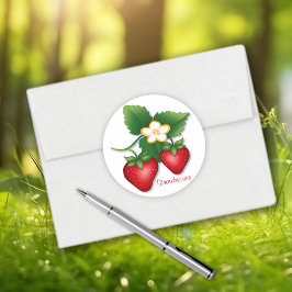 Sweet Summer Strawberry Frucht Runder Aufkleber