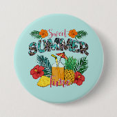 Sweet Summer Time Beach | Tropeninsel Button (Vorderseite)