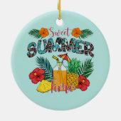 Sweet Summer Time Beach | Tropeninsel Keramik Ornament (Hinten)
