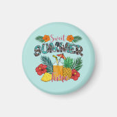 Sweet Summer Time Beach | Tropeninsel Magnet (Vorne)