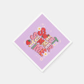 Sweet Summer Time Coquette Strawberry Retro Strand Serviette (Ecke)