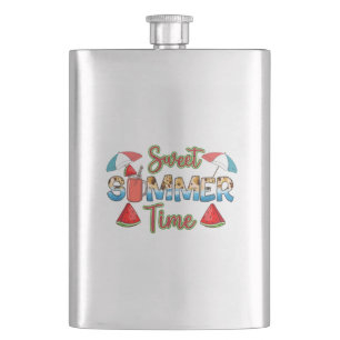 Sweet Summer Time   Farbenfrohe Wassermelone Flachmann