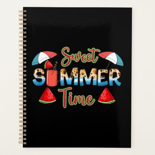 Sweet Summer Time | Farbenfrohe Wassermelone Planer (Vorderseite)