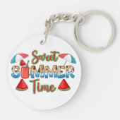 Sweet Summer Time | Farbenfrohe Wassermelone Schlüsselanhänger (Rückseite)