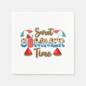 Sweet Summer Time | Farblich | Wassermelone Serviette (Vorderseite)