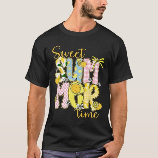 Sweet Summer Time Lemon Coquette Bow Familie Vacat T-Shirt (Vorderseite)