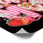 Sweet Summer Time Strawberry Summer Vibes Hello Su Poster (Ecke)