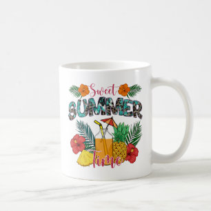 Sweet Summer Time Tropische Früchte und Blumen Kaffeetasse