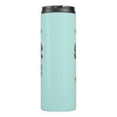 Sweet Summer Time | Tropische Früchte und Blumen Thermosbecher (Rückseite)